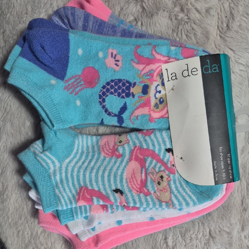 La De Da Mermaid and Sea Creature Socks